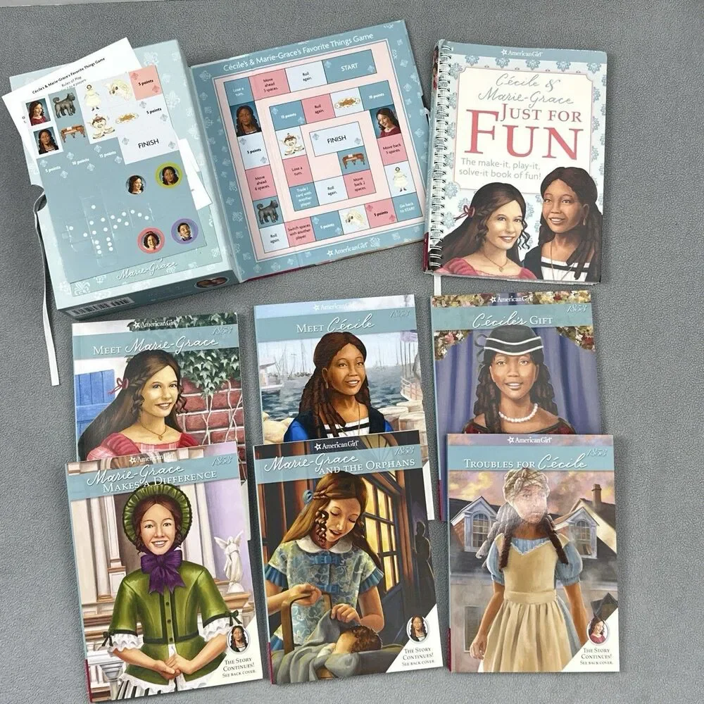 American Girl Cecile & Marie Grace 1853 Book Box Set Patrick + Just For Fun